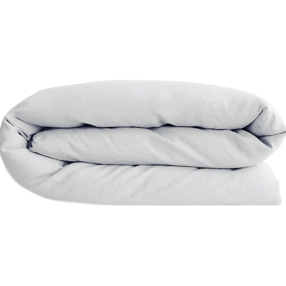 Housse de couette PALACE pur coton lavé 280x240 cm uni blanc neige>Linnea Best