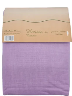 Mortreux Housse de couette Polycoton Lilas - 1 personne 140 x 200 - 488-10* Housse De Couette