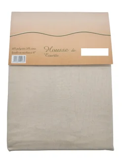 Housse de couette Polycoton Taupe - 2 personnes 220 x 240 - Toutes saisons ->Mortreux Discount
