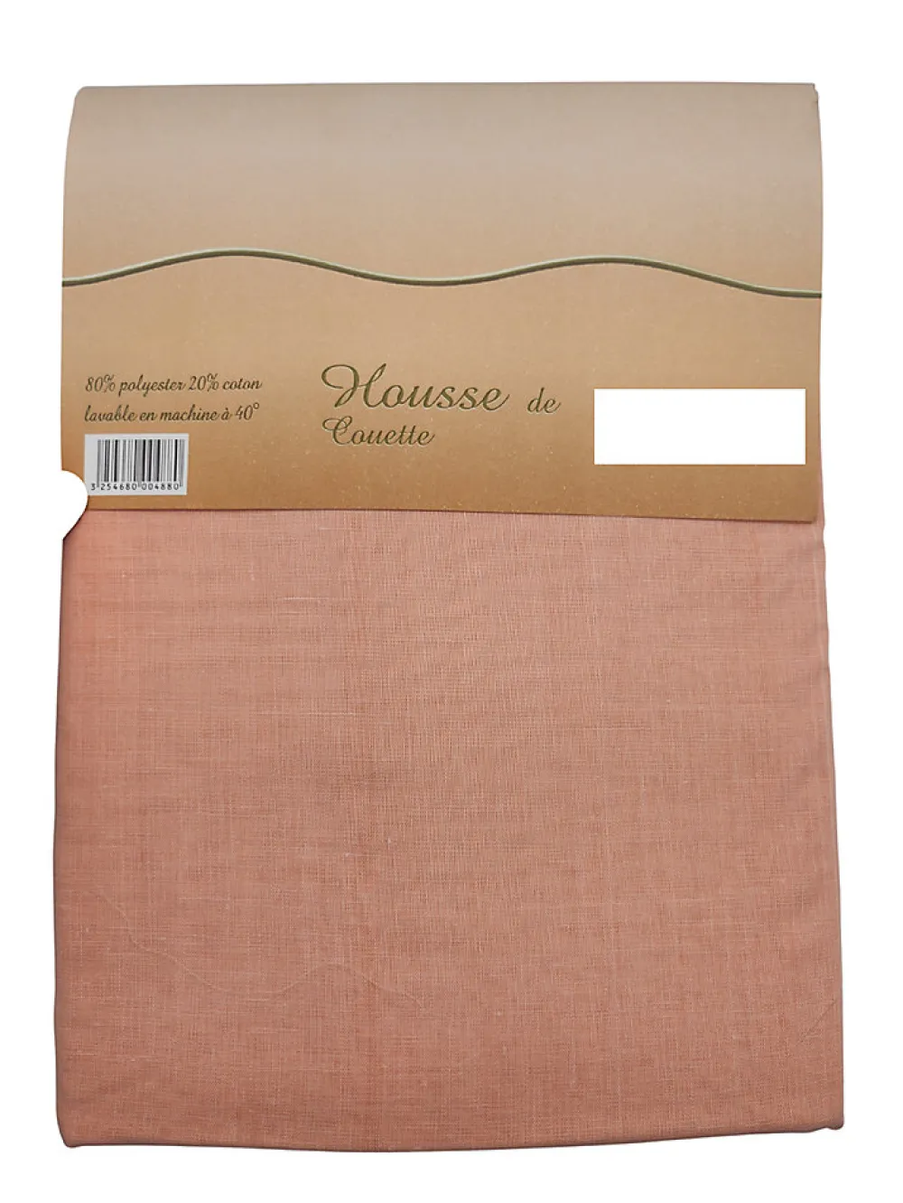 Housse de couette Polycoton Pêche - 2 personnes 220 x 240 - Toutes saisons ->Mortreux Outlet