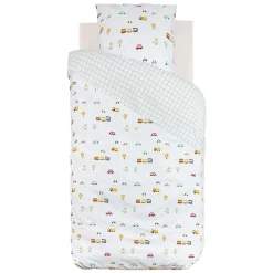 Eden Housse de couette reversible + 1 taie Petites voitures* Parure De Lit