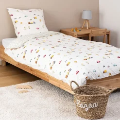 Eden Housse de couette reversible + 1 taie Petites voitures* Parure De Lit