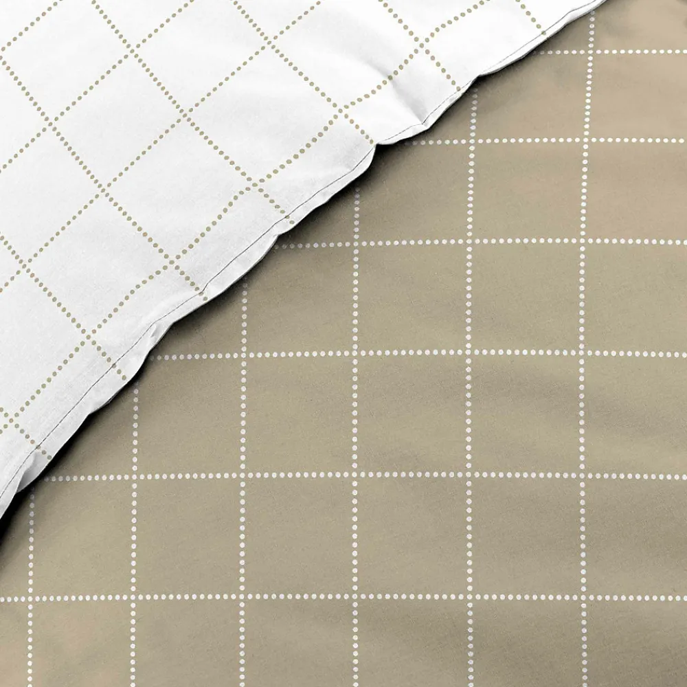 Housse de couette réversible 240 x 220 cm + 2 taies CADRIA 100% coton 57 fils>Douceur D'Intérieur New