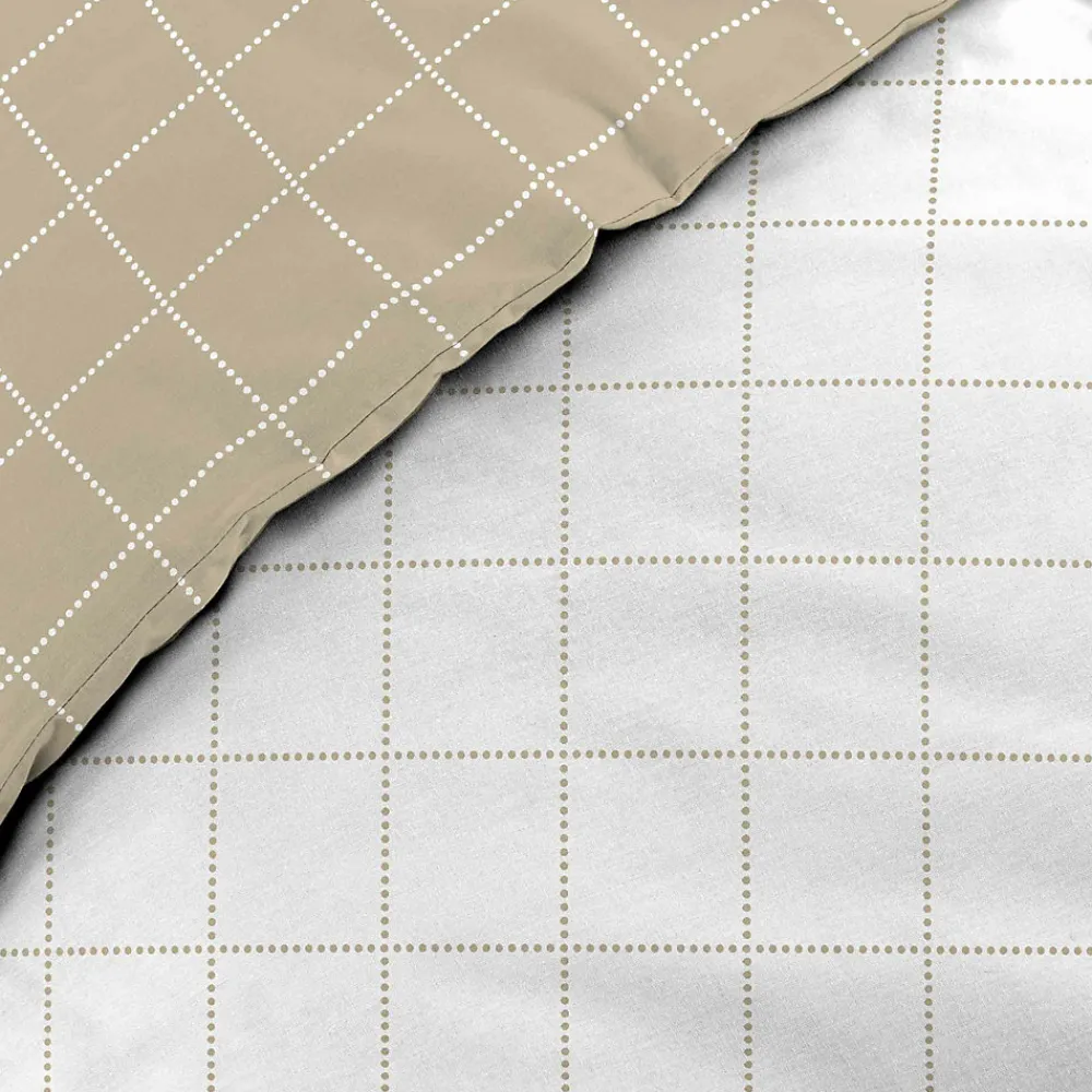 Housse de couette réversible 240 x 220 cm + 2 taies CADRIA 100% coton 57 fils>Douceur D'Intérieur New