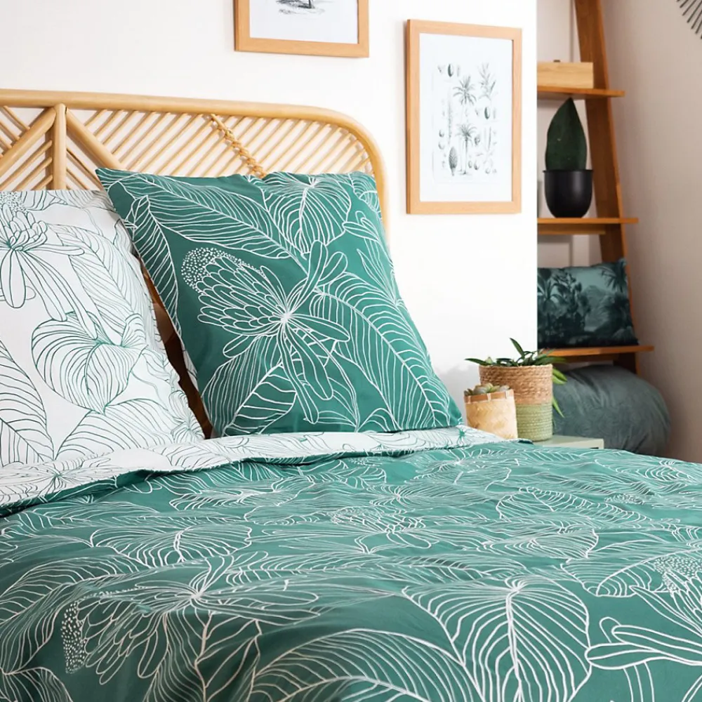 Housse de couette réversible 240x220 TILDA + 2 taies 100% coton adouci 57 fils/cm2>Cote Deco Discount