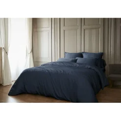 L'Effet Papillon Housse de couette "Salomé" Viscose de bambou 120 fils/cm² - Salomé Minuit - Housse de couette 260 x 240 cm* Housse De Couette
