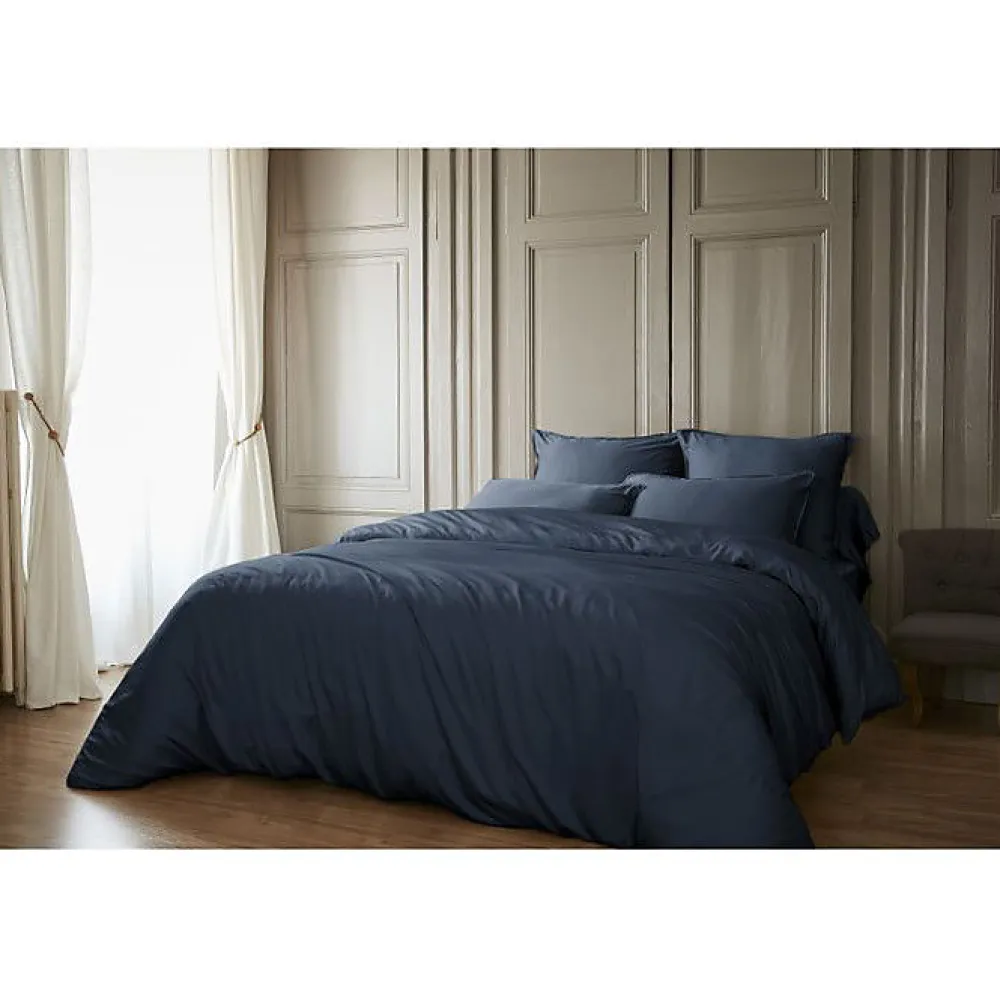 L'Effet Papillon Housse de couette "Salomé" Viscose de bambou 120 fils/cm² - Salomé Minuit - Housse de couette 260 x 240 cm* Housse De Couette