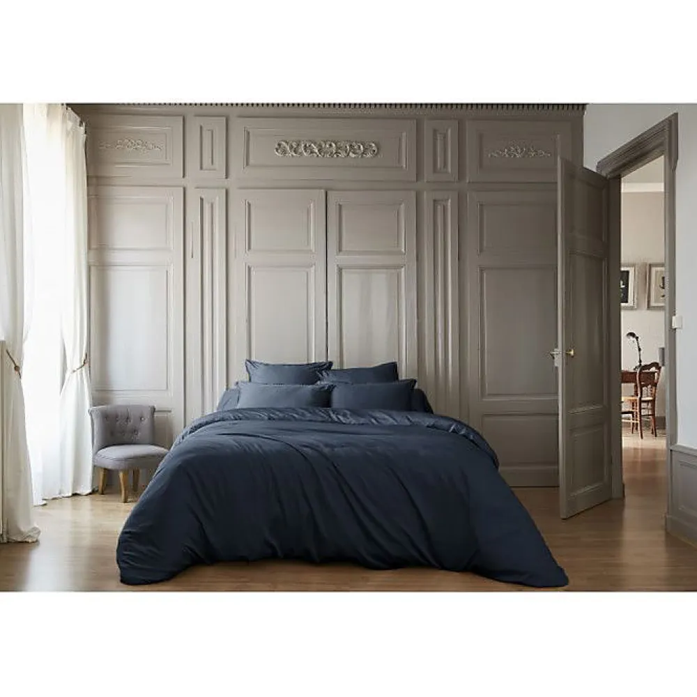 L'Effet Papillon Housse de couette "Salomé" Viscose de bambou 120 fils/cm² - Salomé Minuit - Housse de couette 260 x 240 cm* Housse De Couette