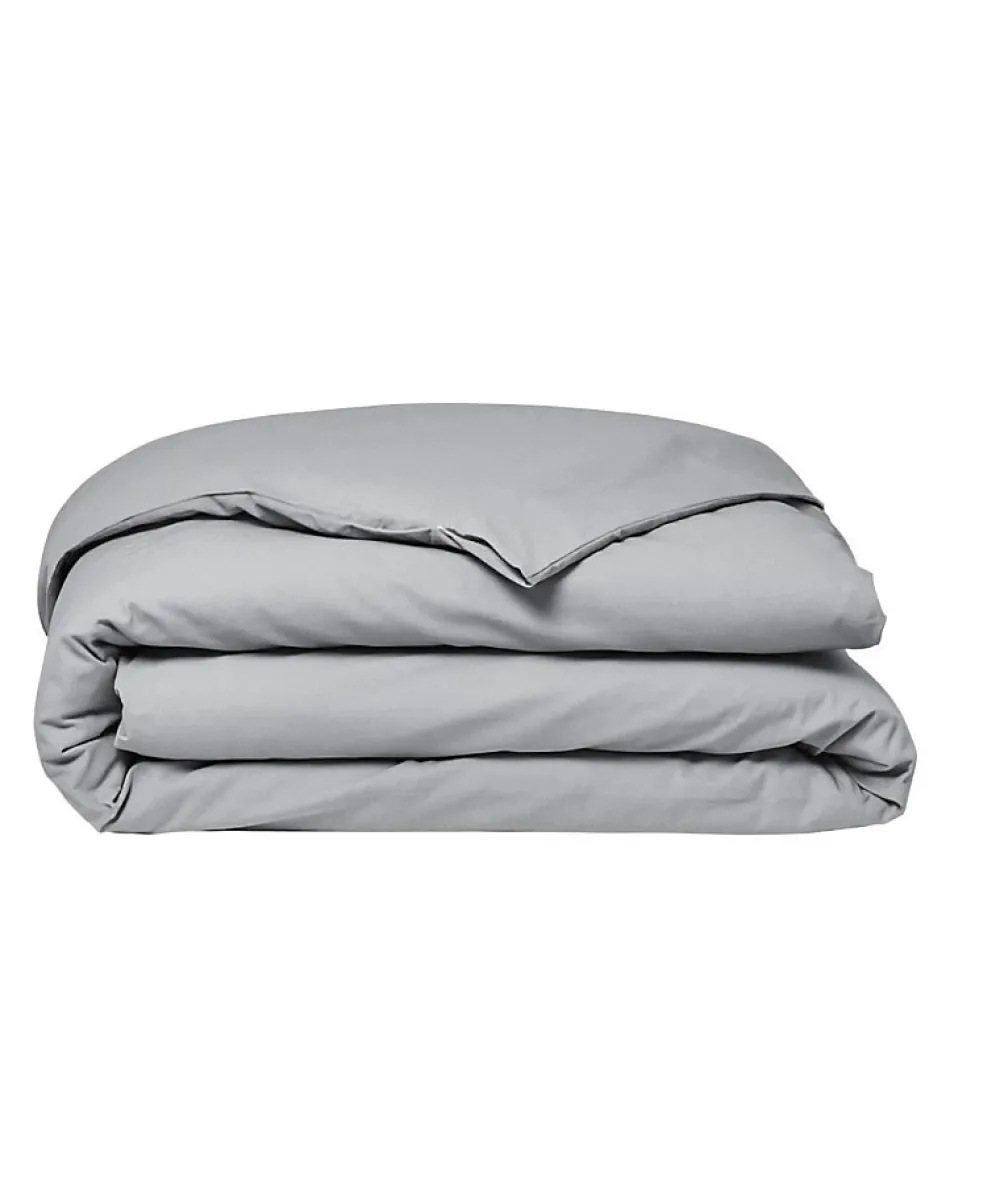 Housse de couette TODAY Essential - 140 x 200 cm - 1 personne - 100% Coton uni - Acier>Todays Tools Online