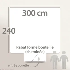 Housse de couette uni 300x240 cm coton ALTO Belle ile><noscript><img width=