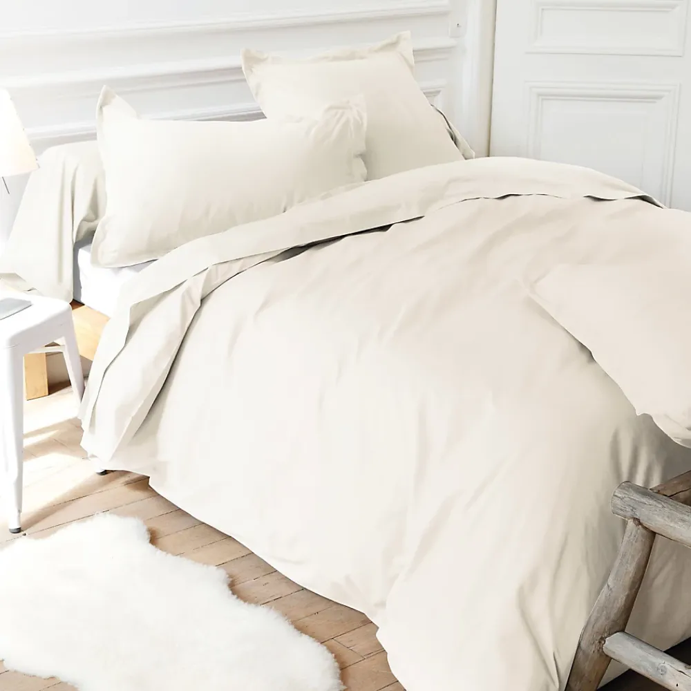 Linnea Housse de couette uni 280x240 cm coton ALTO Crème* Housse De Couette