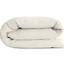 Linnea Housse de couette uni 260x240 cm percale de coton MANOIR Ivoire* Housse De Couette