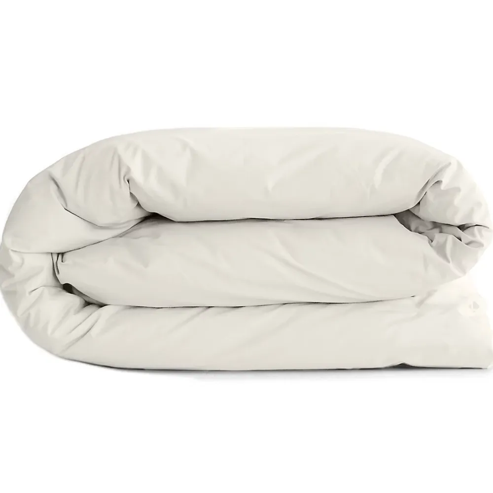 Linnea Housse de couette uni 260x240 cm percale de coton MANOIR Ivoire* Housse De Couette