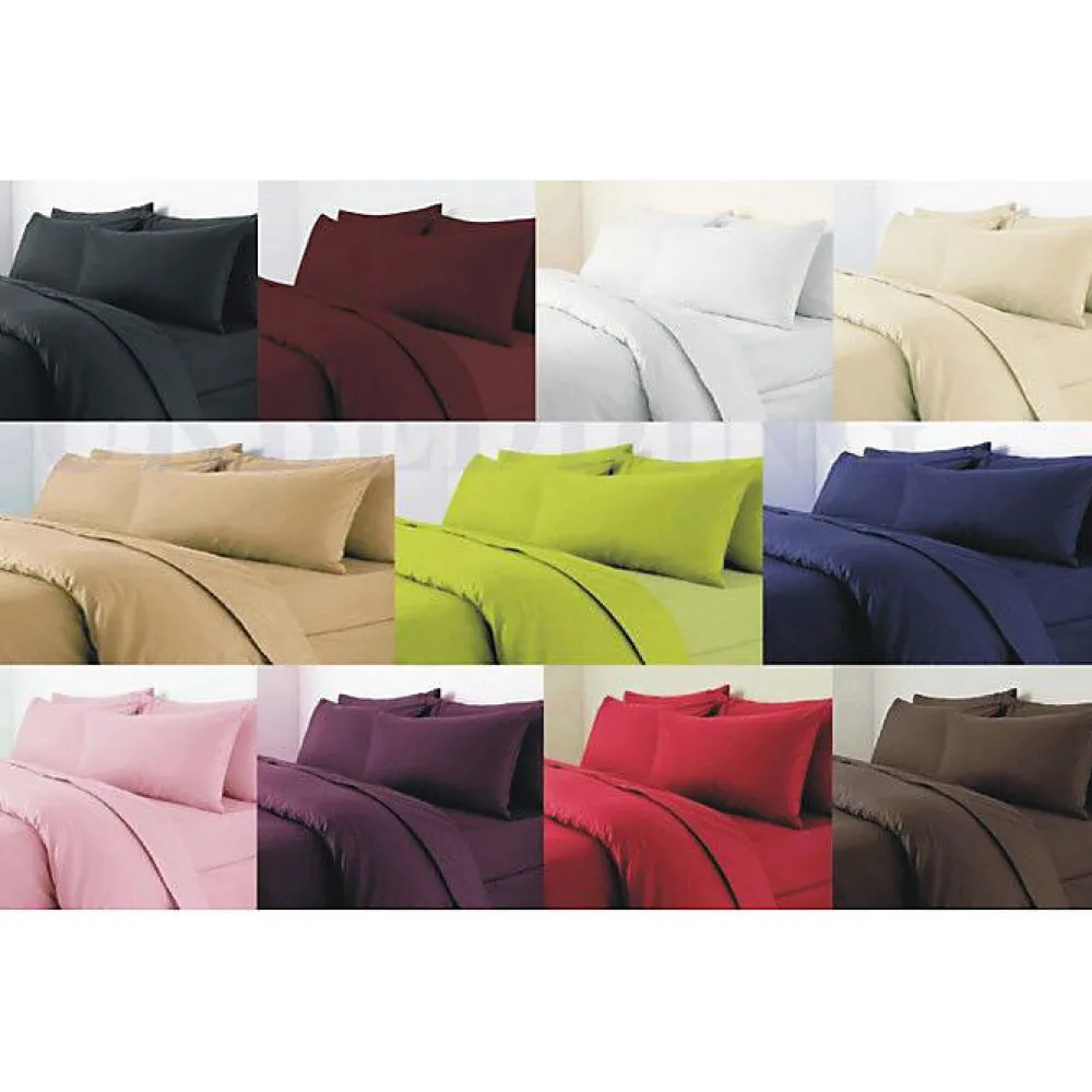 Housse de couette unie Anis 260 x 240 cm / 100% Coton / 57 Fils/cm² pour lit 2 places "King Size">Univers Décor Sale