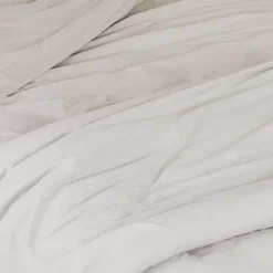 Toison d'Or Housse de couette unie en coton Lavé (200x200 cm - Gris Galet)* Housse De Couette