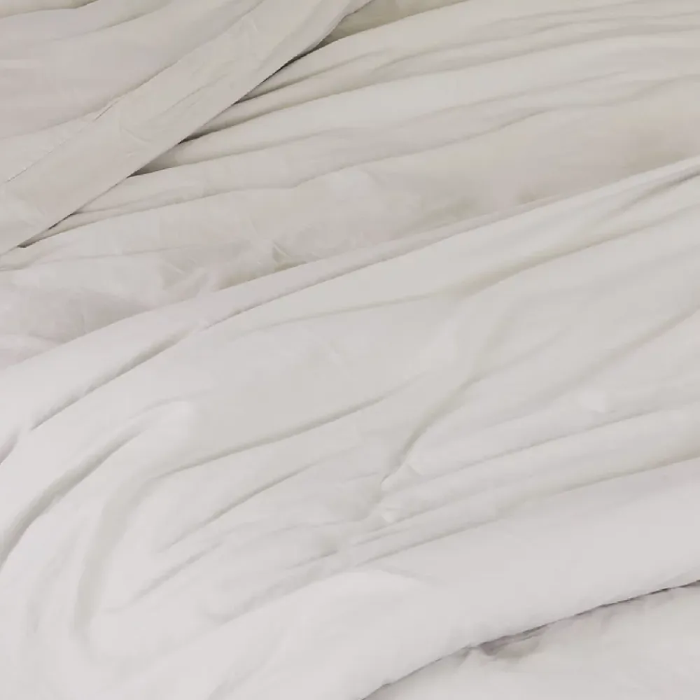 Toison d'Or Housse de couette unie en coton Lavé (200x200 cm - Gris Galet)* Housse De Couette