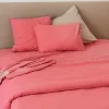Toison d'Or Housse de couette unie en coton Lavé (260x240 cm - Rose)* Housse De Couette