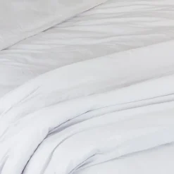 Toison d'Or Housse de couette unie en coton Lavé (200x200 cm - Gris Perle)* Housse De Couette