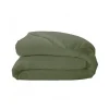 Tradilinge Housse de couette unie en percale de coton (260x240 cm - Vert Olive)* Housse De Couette