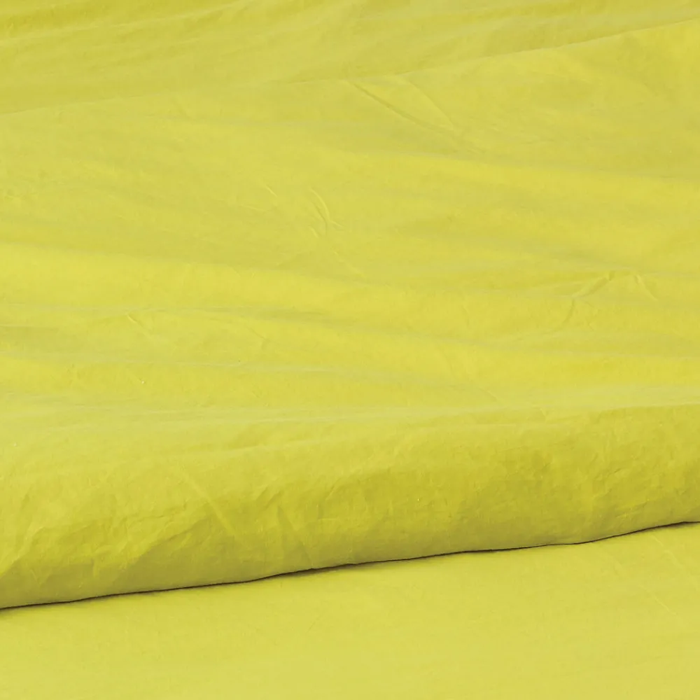 Housse de couette unie en coton Lavé (200x200 cm - Jaune)>Toison d'Or Online