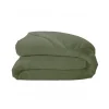 Housse de couette unie en percale de coton (300x240 cm - Vert Olive)>Tradilinge Discount