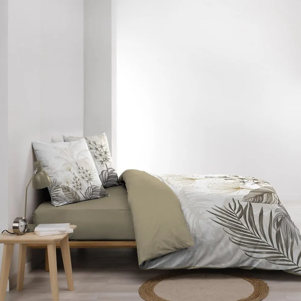 Housse de couette 240x220 + 2 taies BASTILLE 100% coton>Douceur D'Intérieur Discount