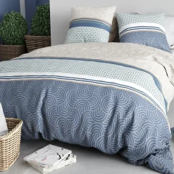 Atelier Du Coton Housse de couette 240x220 + 2 taies en coton 57 fils* Housse De Couette