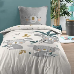 Housse de couette 140x200 + 1 taie coton 57 fils>STOF Sale