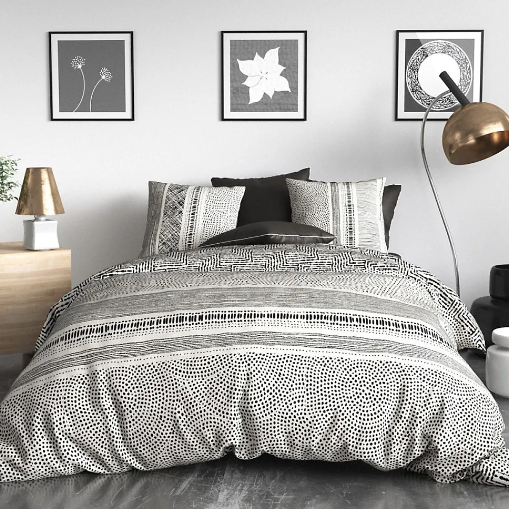 Housse de couette 240x220 + 2 taies en coton 57 fils>Atelier Du Coton Sale