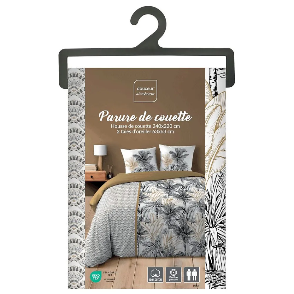 100Comfort Housse de couette 260x240 + 2 taies DAKAR 100% coton* Housse De Couette