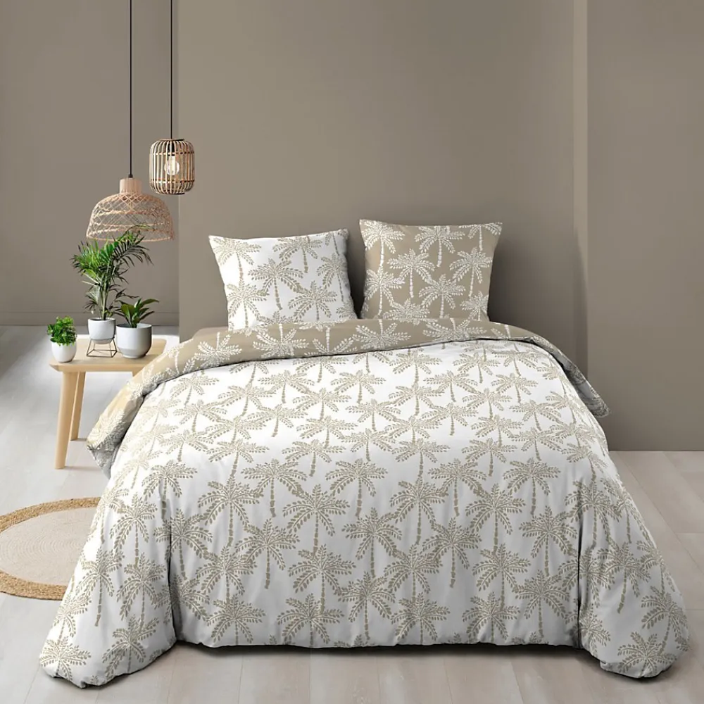 Douceur D'Intérieur Housse de couette 240x220 + 2 taies OLIANA 100% coton 57 fils* Housse De Couette