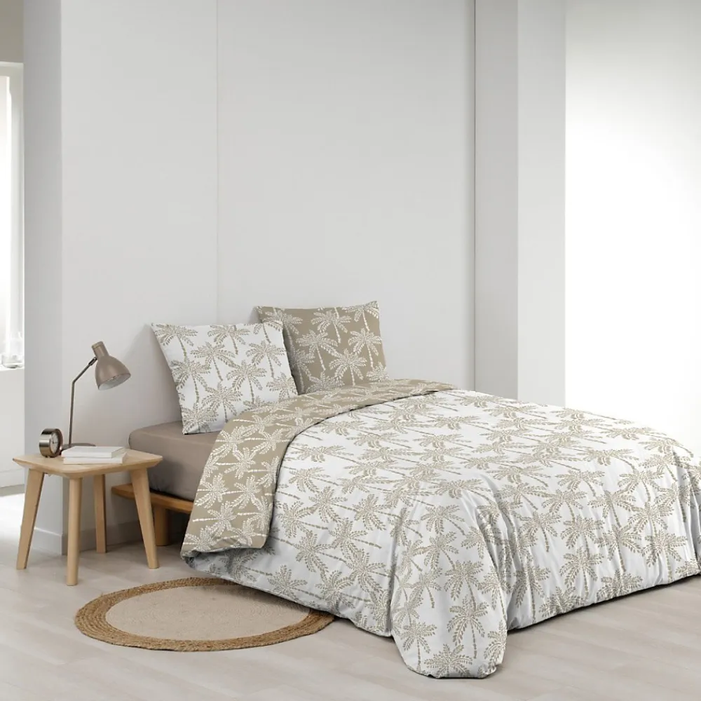 Douceur D'Intérieur Housse de couette 240x220 + 2 taies OLIANA 100% coton 57 fils* Housse De Couette