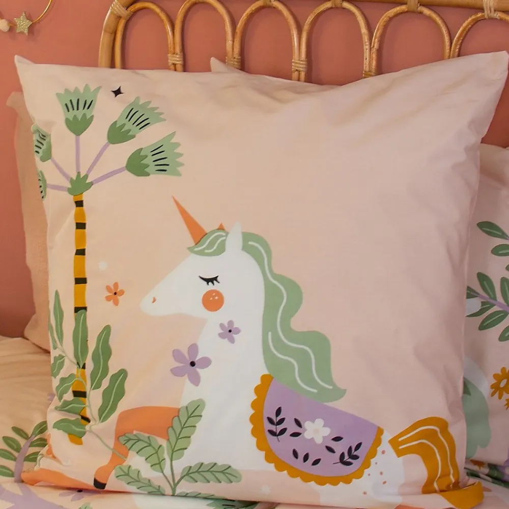 Cote Deco Housse de couette 140x200 + 1 taie LICORNE coton 57fils* Housse De Couette