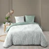 Housse de couette 260x240 + 2 taies CASSIA sauge 100% coton>Douceur D'Intérieur Outlet