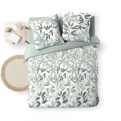 Douceur D'Intérieur Housse de couette 240x220 + 2 taies VOLTINE 100% coton* Housse De Couette