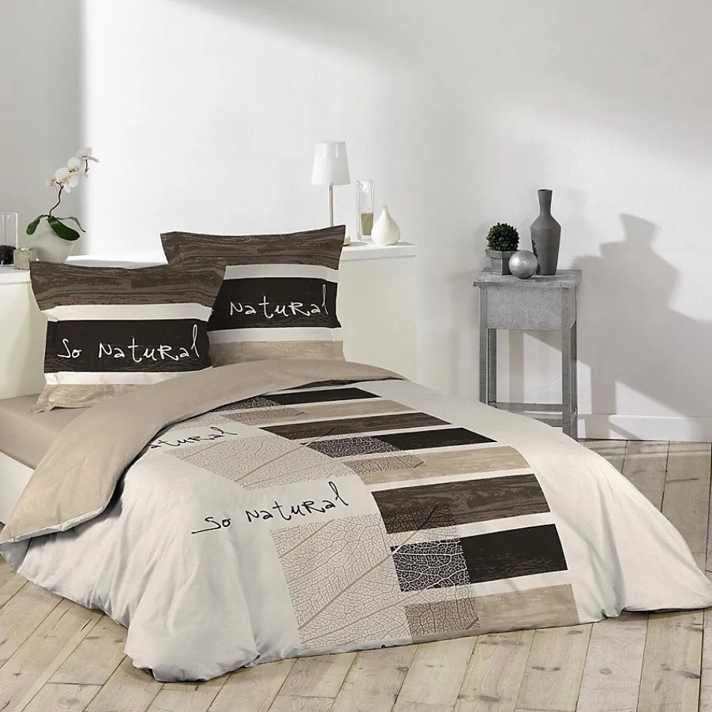 Douceur D'Intérieur Housse de couette 200x200 + 2 taies So natural coton* Housse De Couette