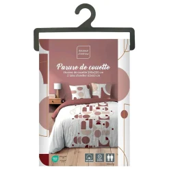 Douceur D'Intérieur Housse de couette 240x220 + 2 taies CHILIPOP ROSE 100% coton* Housse De Couette
