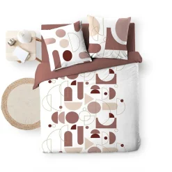 Douceur D'Intérieur Housse de couette 240x220 + 2 taies CHILIPOP ROSE 100% coton* Housse De Couette