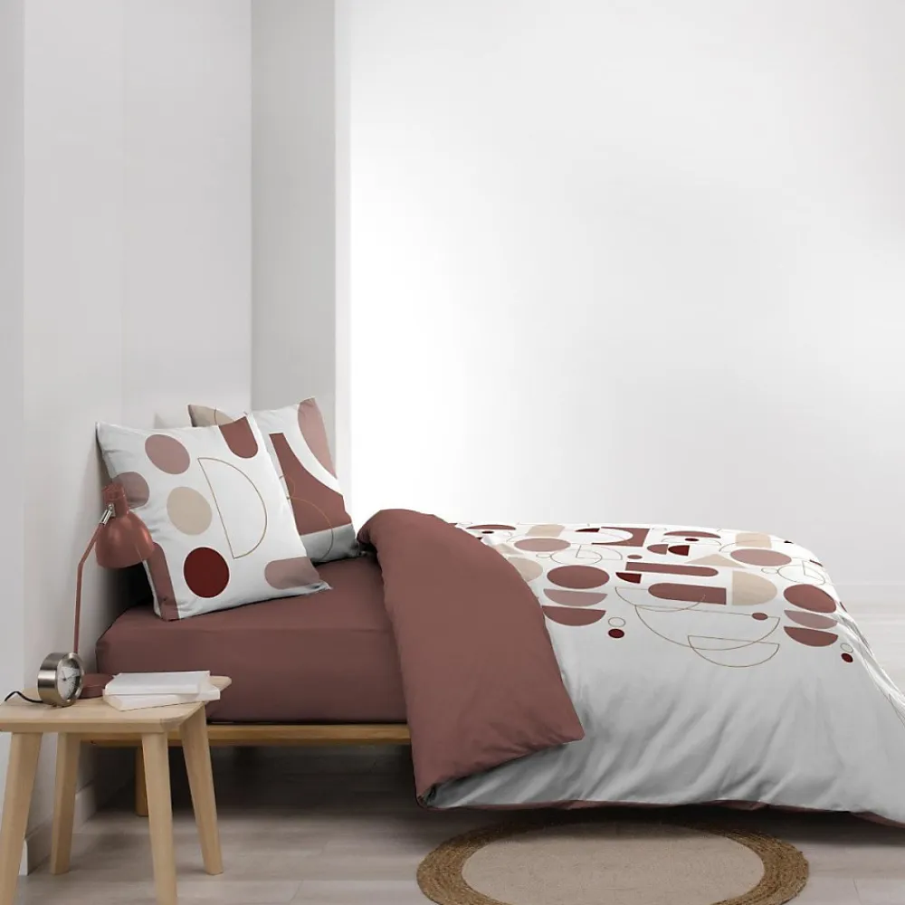 Douceur D'Intérieur Housse de couette 240x220 + 2 taies CHILIPOP ROSE 100% coton* Housse De Couette