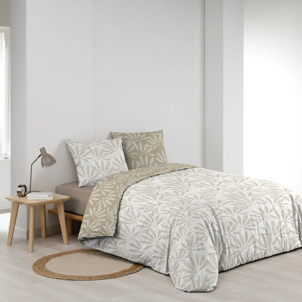 Douceur D'Intérieur Housse de couette 260x240 + 2 taies MALIA 100% coton* Housse De Couette