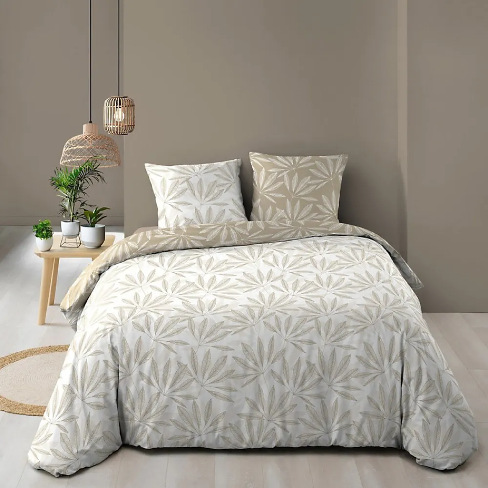 Douceur D'Intérieur Housse de couette 260x240 + 2 taies MALIA 100% coton* Housse De Couette