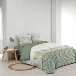 Housse de couette 240x220 + 2 taies POETINE 100% coton><noscript><img width=