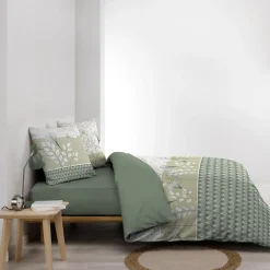 Housse de couette 240x220 + 2 taies POETINE 100% coton><noscript><img width=