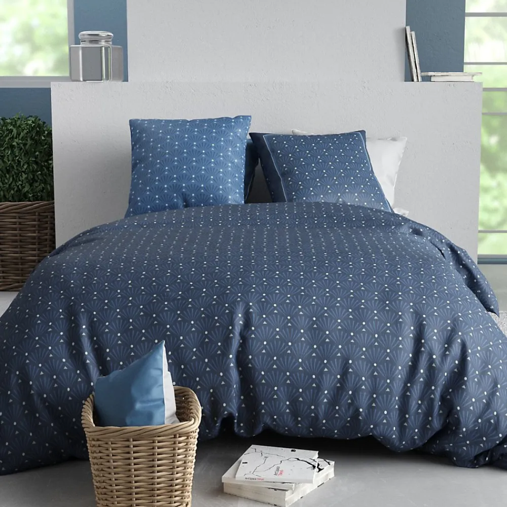 Atelier Du Coton Housse de couette 240x220 + 2 taies coton 57 fils* Housse De Couette