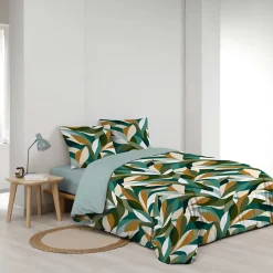 Housse de couette 240x220 + 2 taies 100% coton><noscript><img width=