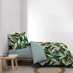 Housse de couette 240x220 + 2 taies 100% coton><noscript><img width=