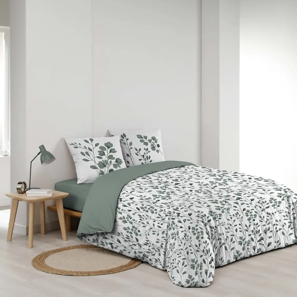 Douceur D'Intérieur Housse de couette 240x220 + 2 taies 100% coton 57fils* Housse De Couette