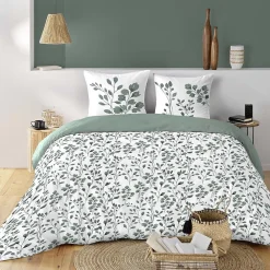 Douceur D'Intérieur Housse de couette 240x220 + 2 taies 100% coton 57fils* Housse De Couette