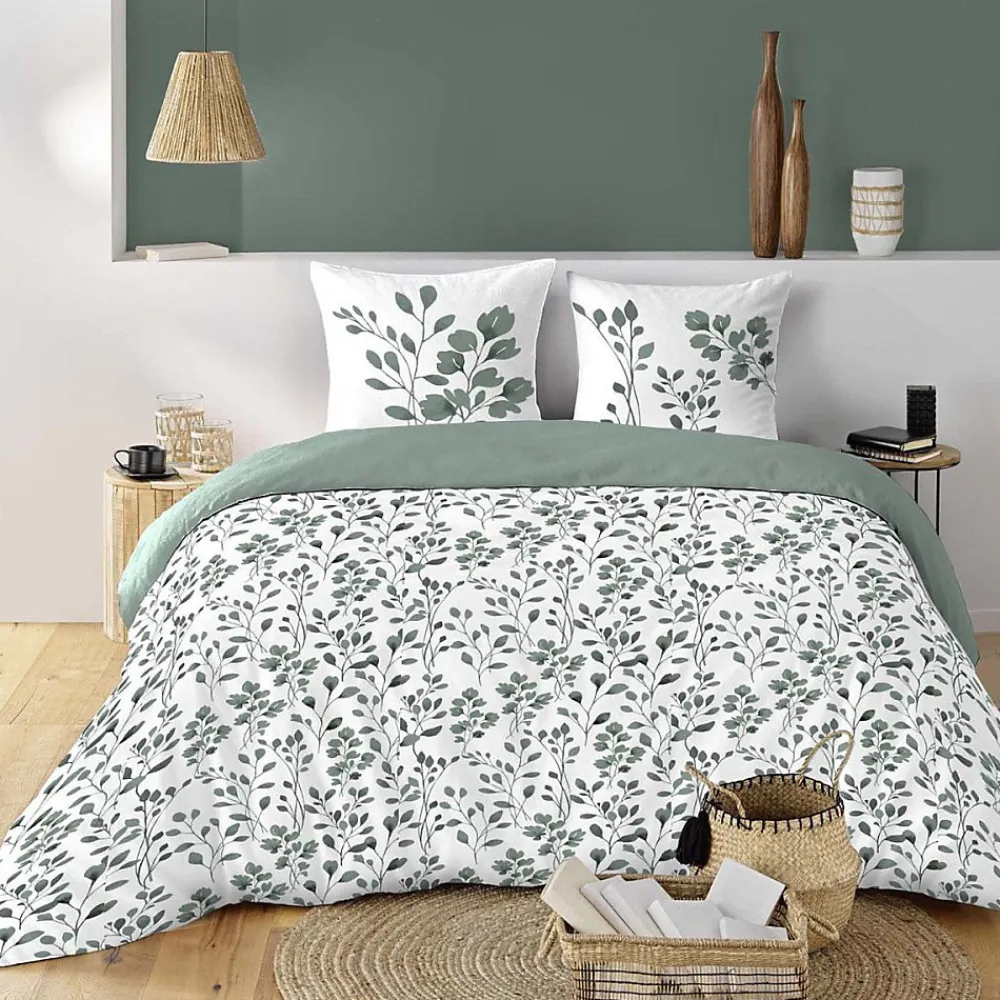 Douceur D'Intérieur Housse de couette 240x220 + 2 taies 100% coton 57fils* Housse De Couette