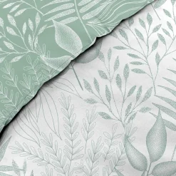 Douceur D'Intérieur Housse de couette 240x220 + 2 taies CASSIA sauge 100% coton* Housse De Couette